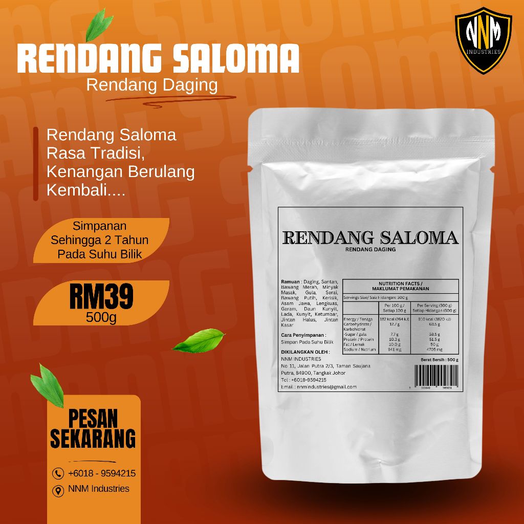 [500g] Rendang Daging RTE - Rasa Tradisi, Kenangan Raya Berulang ...
