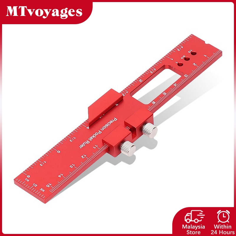 Aluminum alloy positioning ruler Woodworking Tool Ruler Aluminum ...