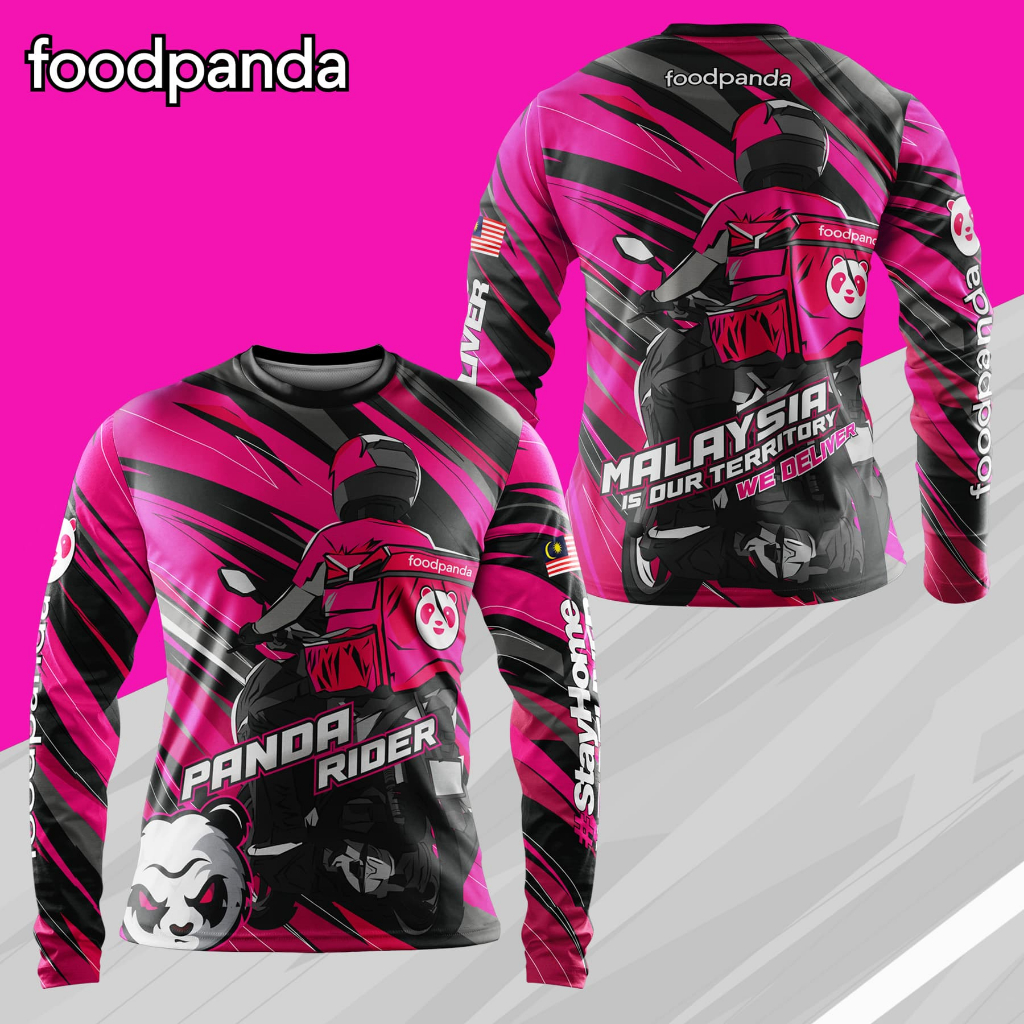 Sublimation Rider Shirt - FoodPanda, Grab, J&T, Lalamove | Shopee Malaysia