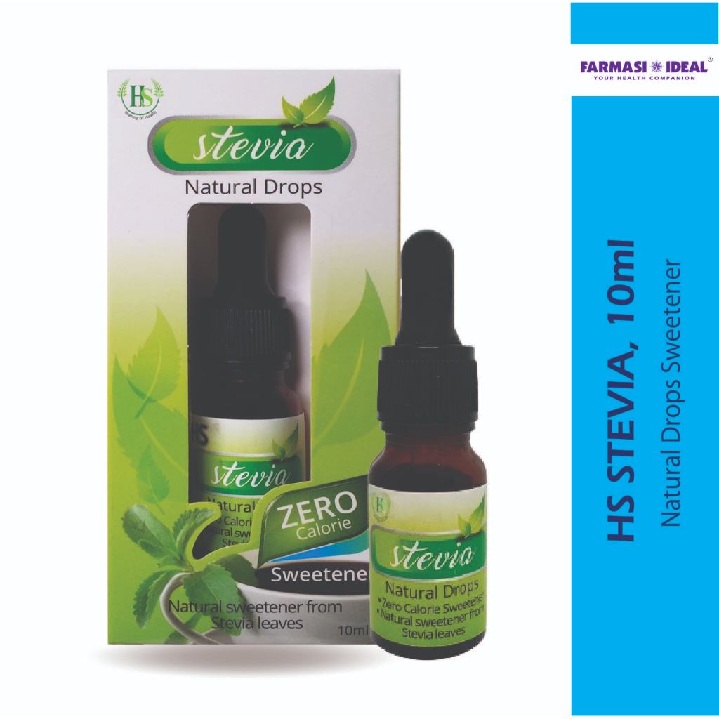 HS Stevia Natural Sweetener Drops, 10ml - Pengganti Gula untuk Kencing ...