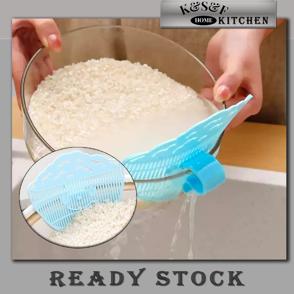 Multipurpose Clip-On Rice Wash Sieve Beans Peas Rice Fruit, Vegetable ...