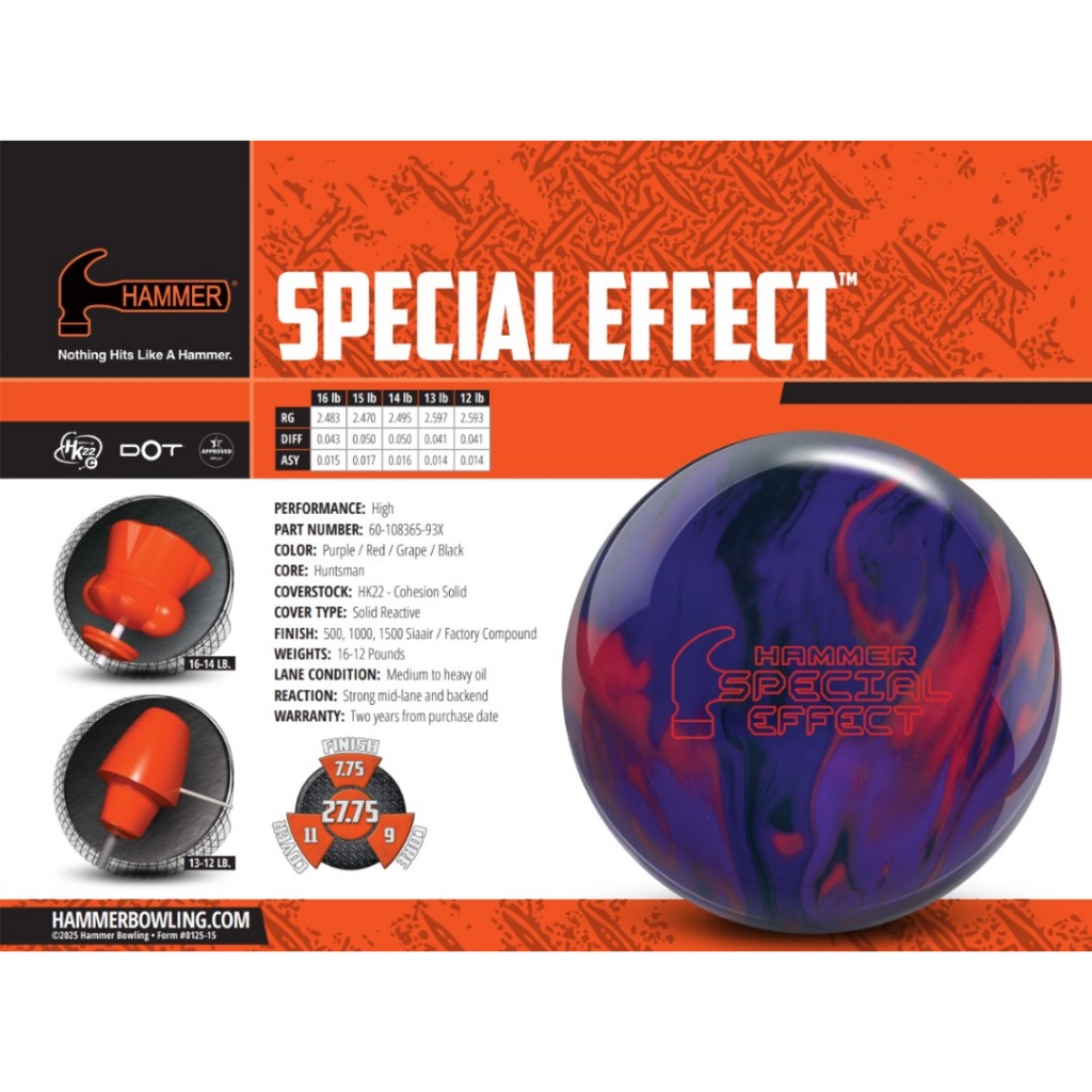 Bowling Ball - HAMMER - SPECIAL EFFECT - SOLID - X Proshop - X Pro