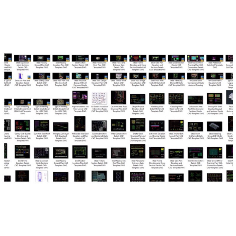 Collection of Different Type of Structural Steel Autocad Files | Shopee ...