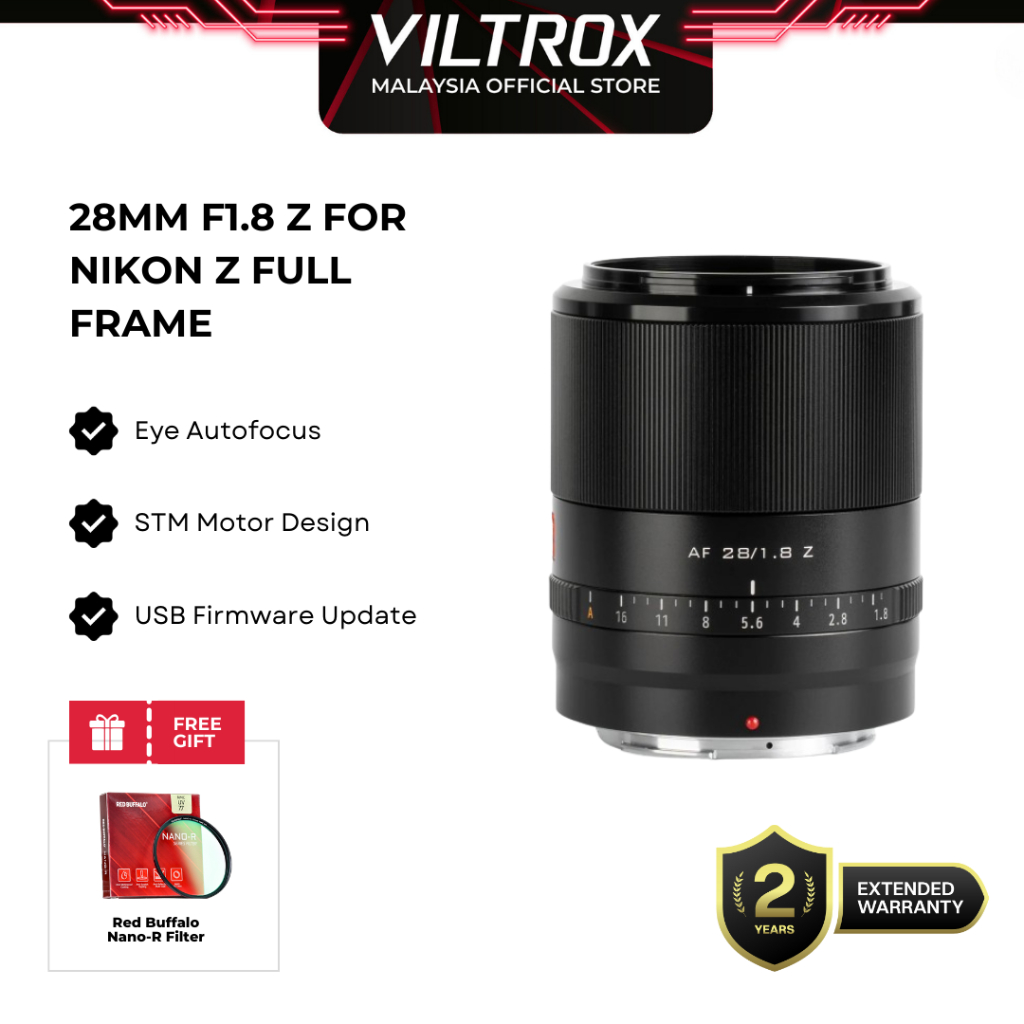 Objectif VILTROX 28mm F1.8 Full Frame Pour Sony E Mount - Autofocus STM - Neuf
