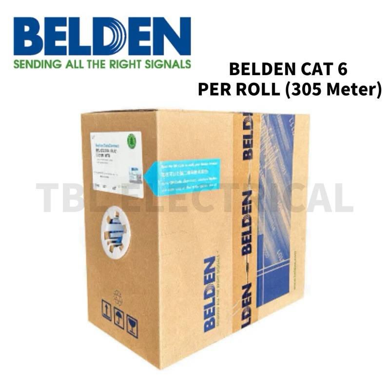 🔥READY STOCK🔥 BELDEN CAT6 UTP Lan Cable 24AWG Per Roll (305m) | Shopee ...