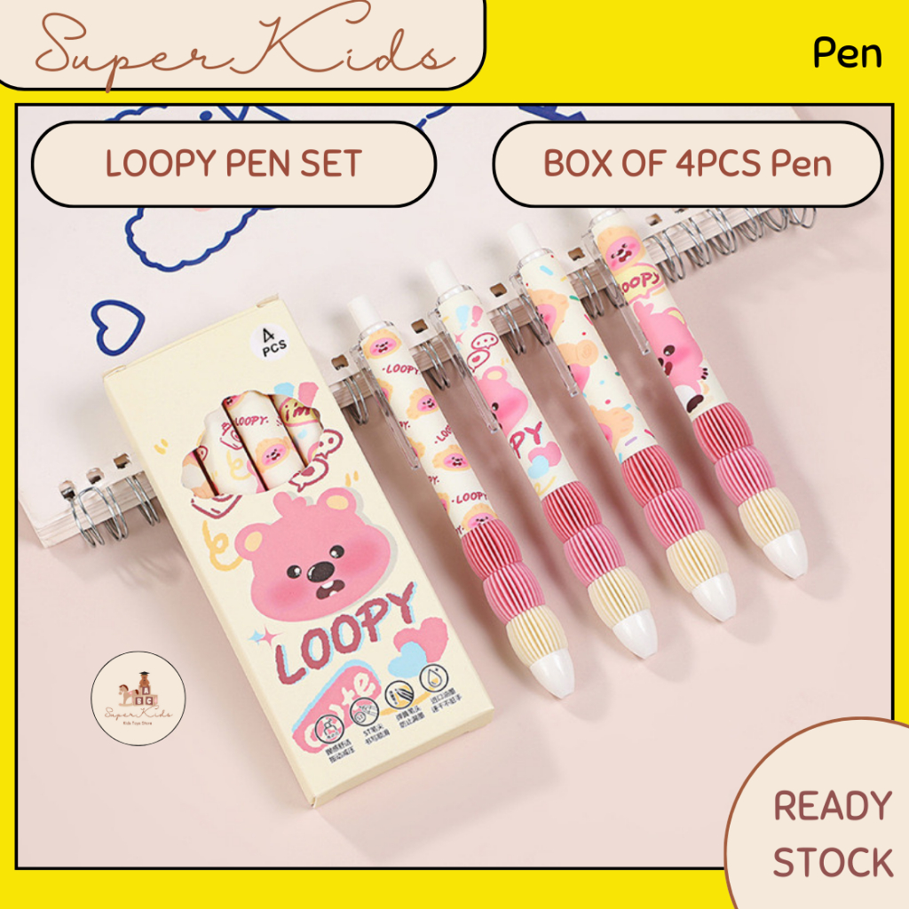 PEN Writing Paper Set Stationery Cute Loopy Cartoon Kids Gift Present ...