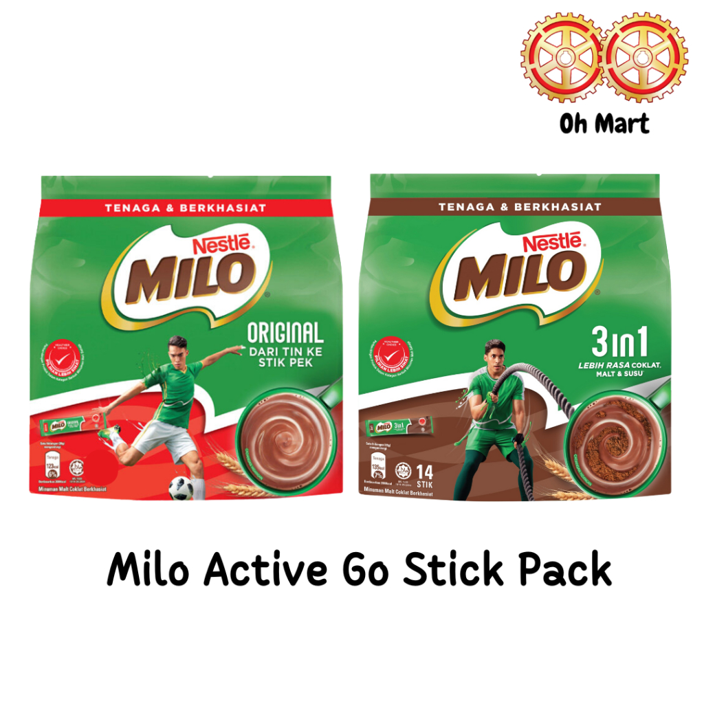 Milo Stik Original / 3in1 Chocolate Drink New Packaging -14stik ...