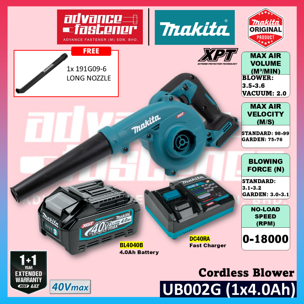 Makita UB002G / UB002GZ 40Vmax Cordless Blower ( UB002 ) | Shopee Malaysia
