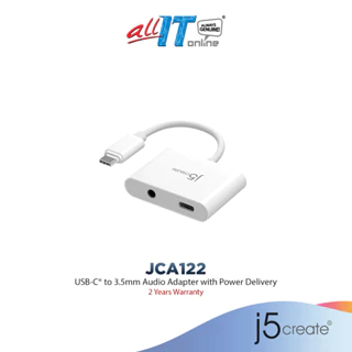 j5Create USB-C® to 3.5mm Audio Adapter with Power Delivery 100W (JCA122)