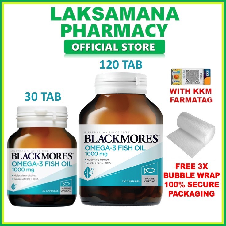[EXP 2027] BLACKMORES OMEGA-3 FISH OIL 1000mg (30's/120's) | Shopee ...