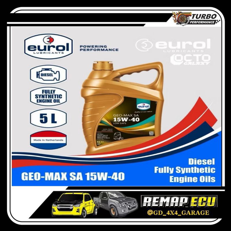 Eurol Geo-Max SA 15W-40 - 5L HILUX DMAX RANGER NAVARA NP300 PRO4X REVO ...