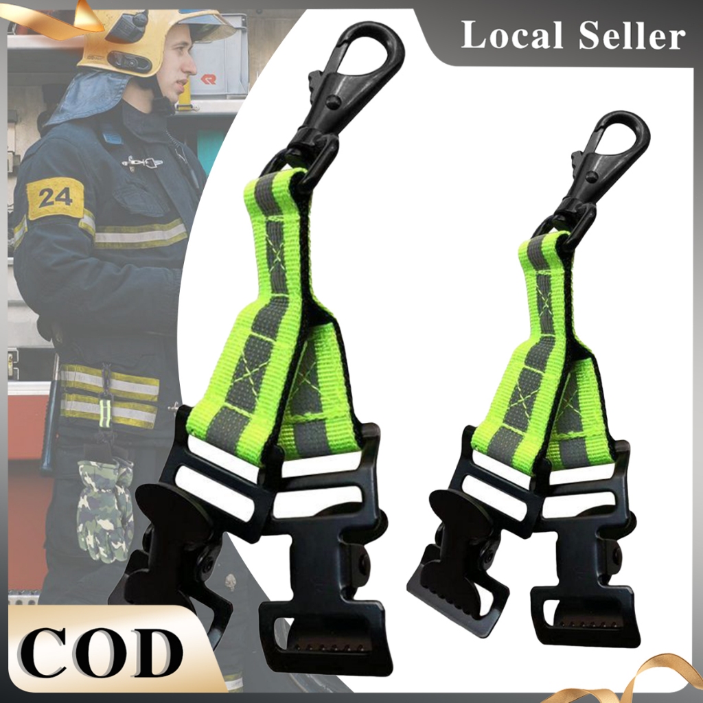 Firefighter Reflective Glove Strap with Adjustable Buckle Clip Rescue ...