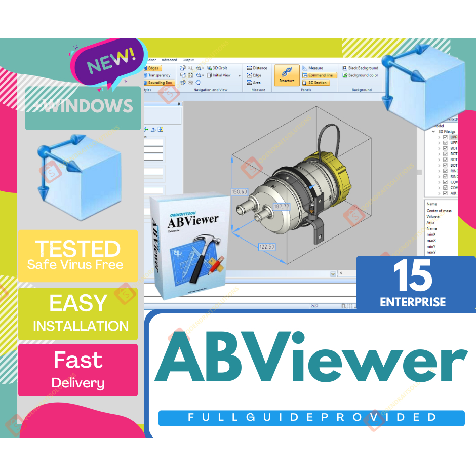 ABViewer Enterprise v15.2🔥 𝐄𝐚𝐬𝐲 𝙄𝙣𝙨𝙩𝙖𝙡𝙡𝙖𝙩𝙞𝙤𝙣 For WIndows | 2D/3D CAD ...