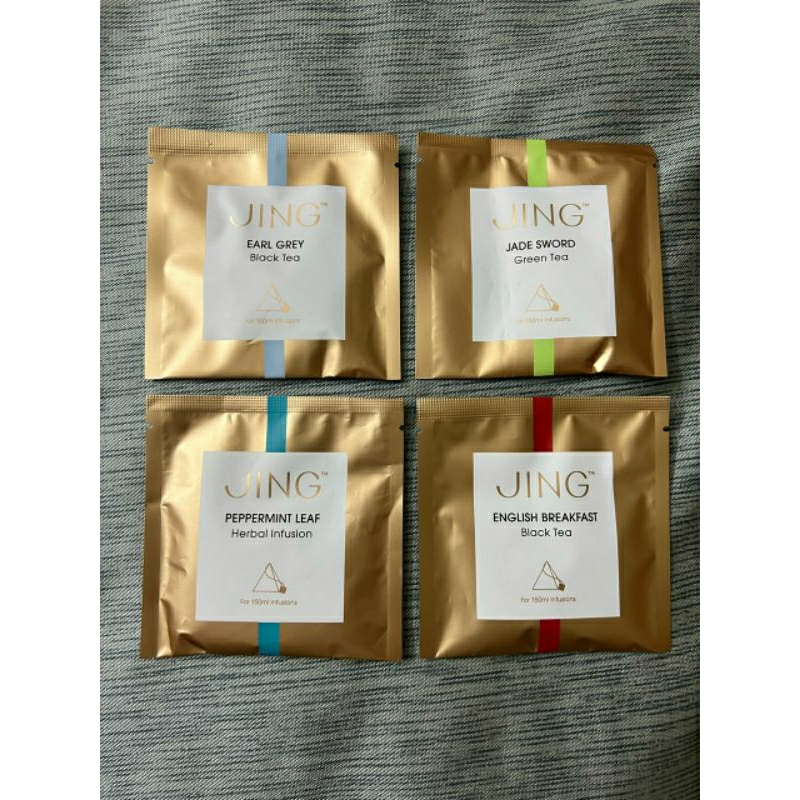 JING LUXURY PREMIUM LOOSE LEAF TEA BAG PACKED IN SAPCIOUS PYRAMID ...