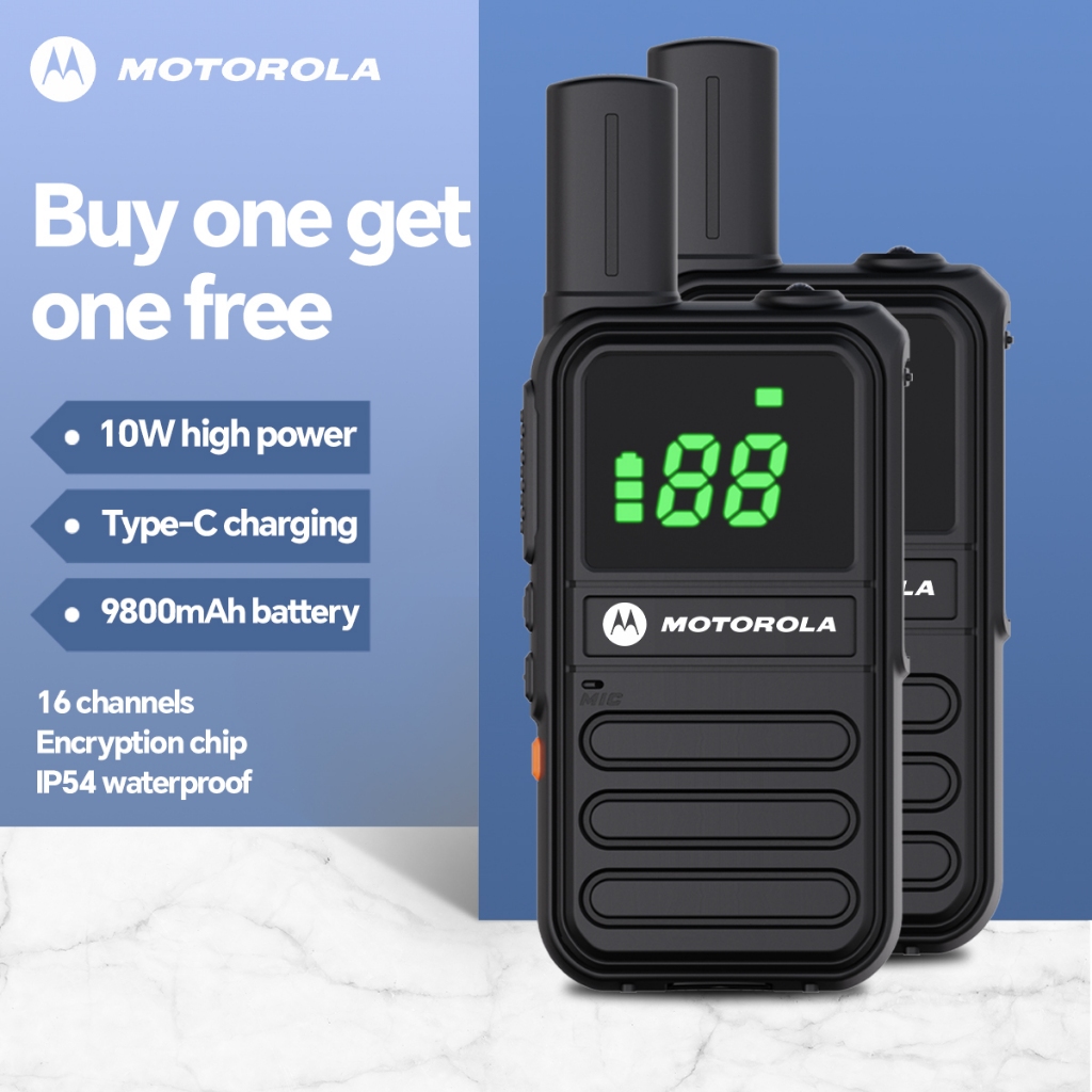 Motorola T82 Mini Walkie Talkie UHF 400-480Mhz 10W 16 channel ...