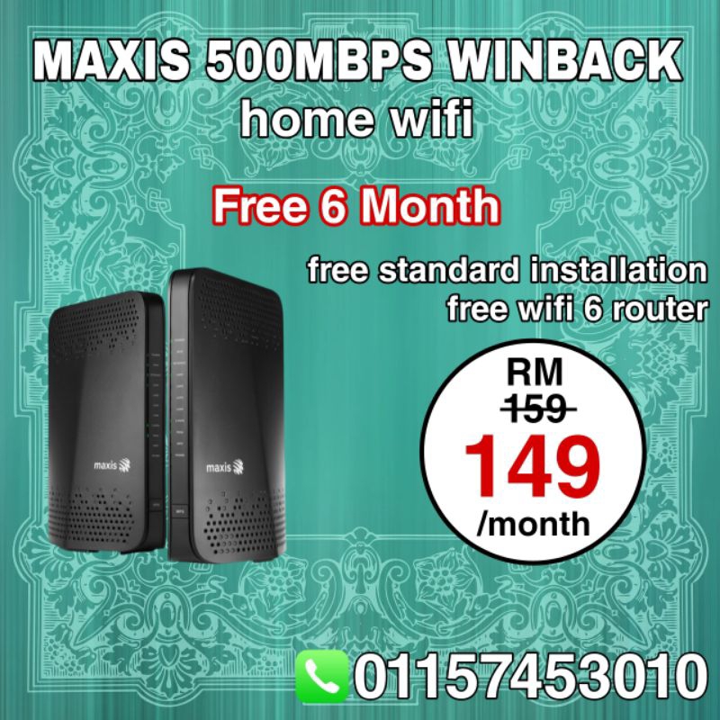 Maxis Winback 500Mbps Home Wifi | Shopee Malaysia