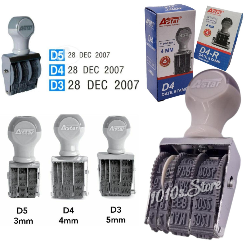Dater Stamp Astar/ Astar Date Stamp 3mm/4mm/5mm /Paid/Received/Cop Paid ...