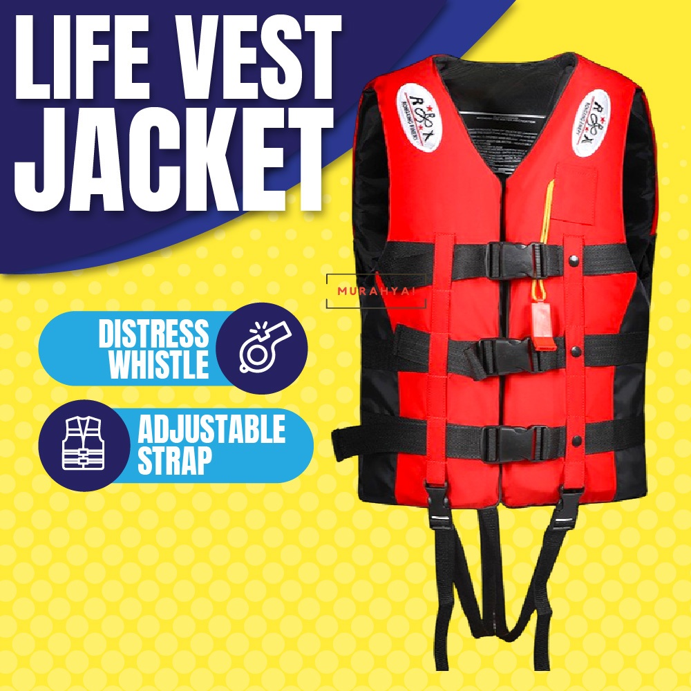 Life Jacket Vest Kids Adults Marine Safety Life Jacket For Outdoor ...