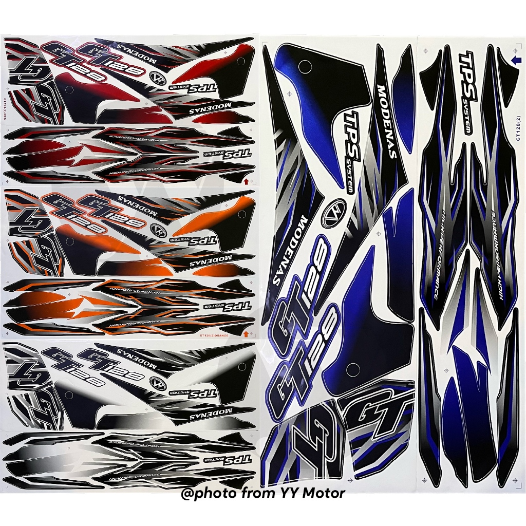 Modenas GT128 (2) GT 128 Premium Quality Motor Body Cover Sticker ...