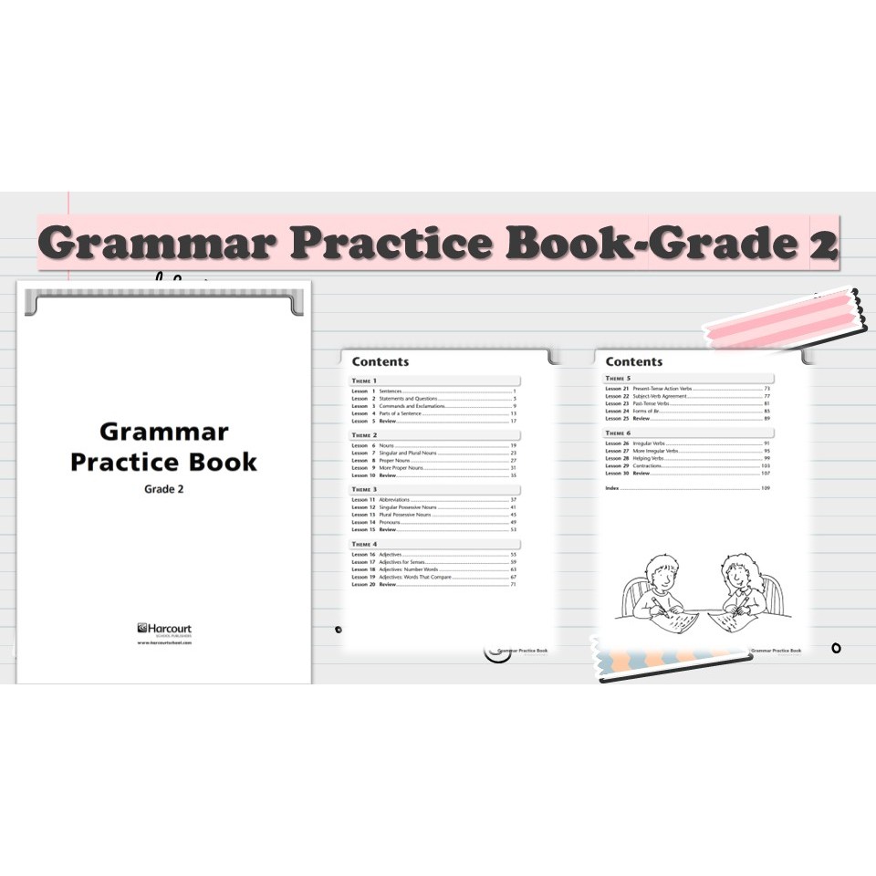 [PRE548] 145 pages Grammar Practice Book-Grade 2 Worksheet for Pre