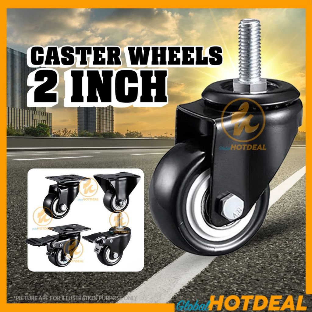 Caster Wheel Heavy Duty Chair Wheel Rak Besi Roda Swivel Wheel Trolley ...