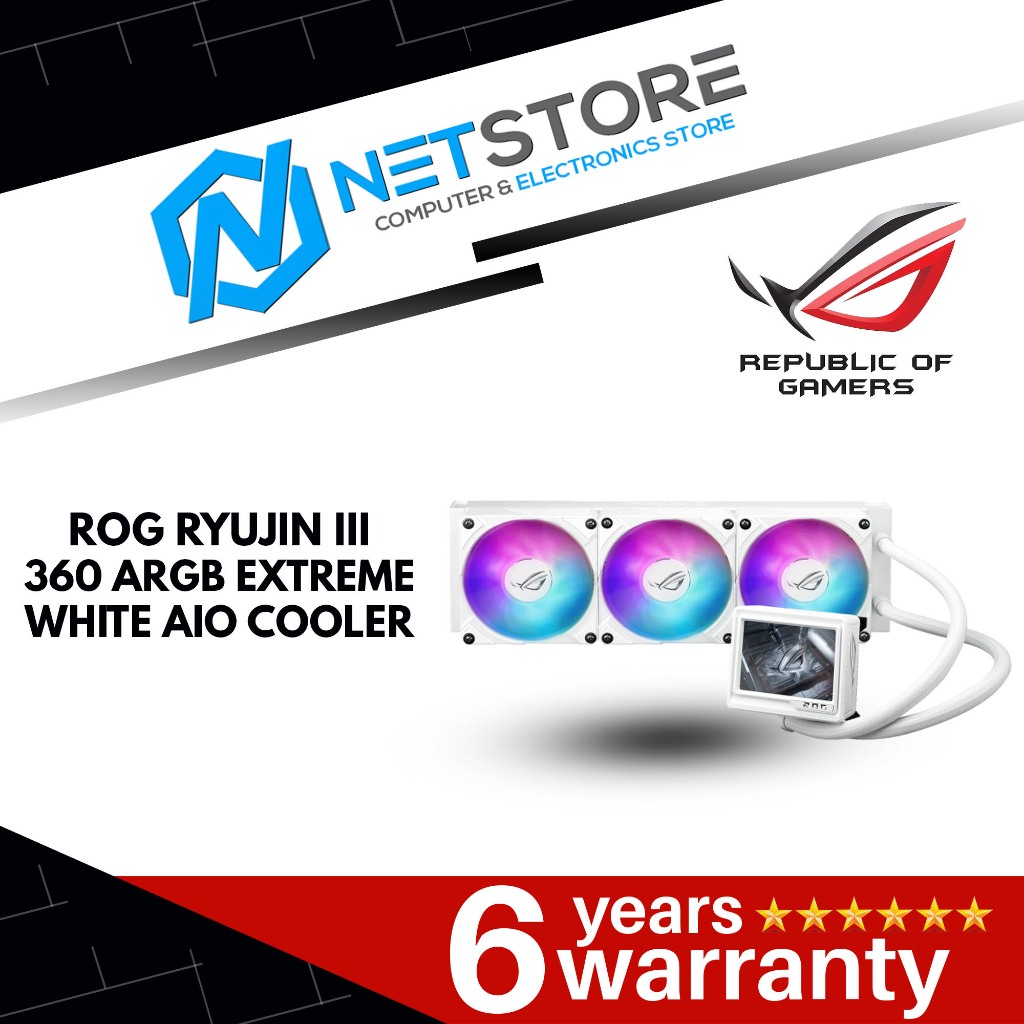 ASUS ROG RYUJIN III 360 ARGB EXTREME WHITE AIO COOLER - 90RC0132-M0UAY0 ...