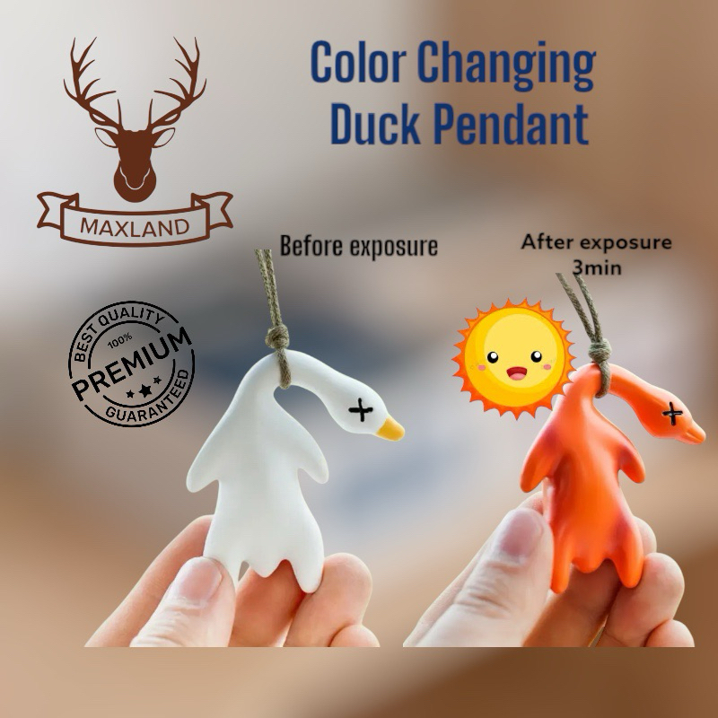 Funny Color Changing Roast Duck UV Color Change Duck Pendnat Creative ...