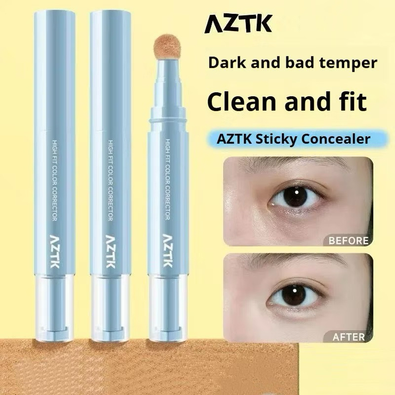 AZTK High Fit Color Corrector Concealer Long-lasting Easy Apply 菁之贴贴遮瑕乳 ...
