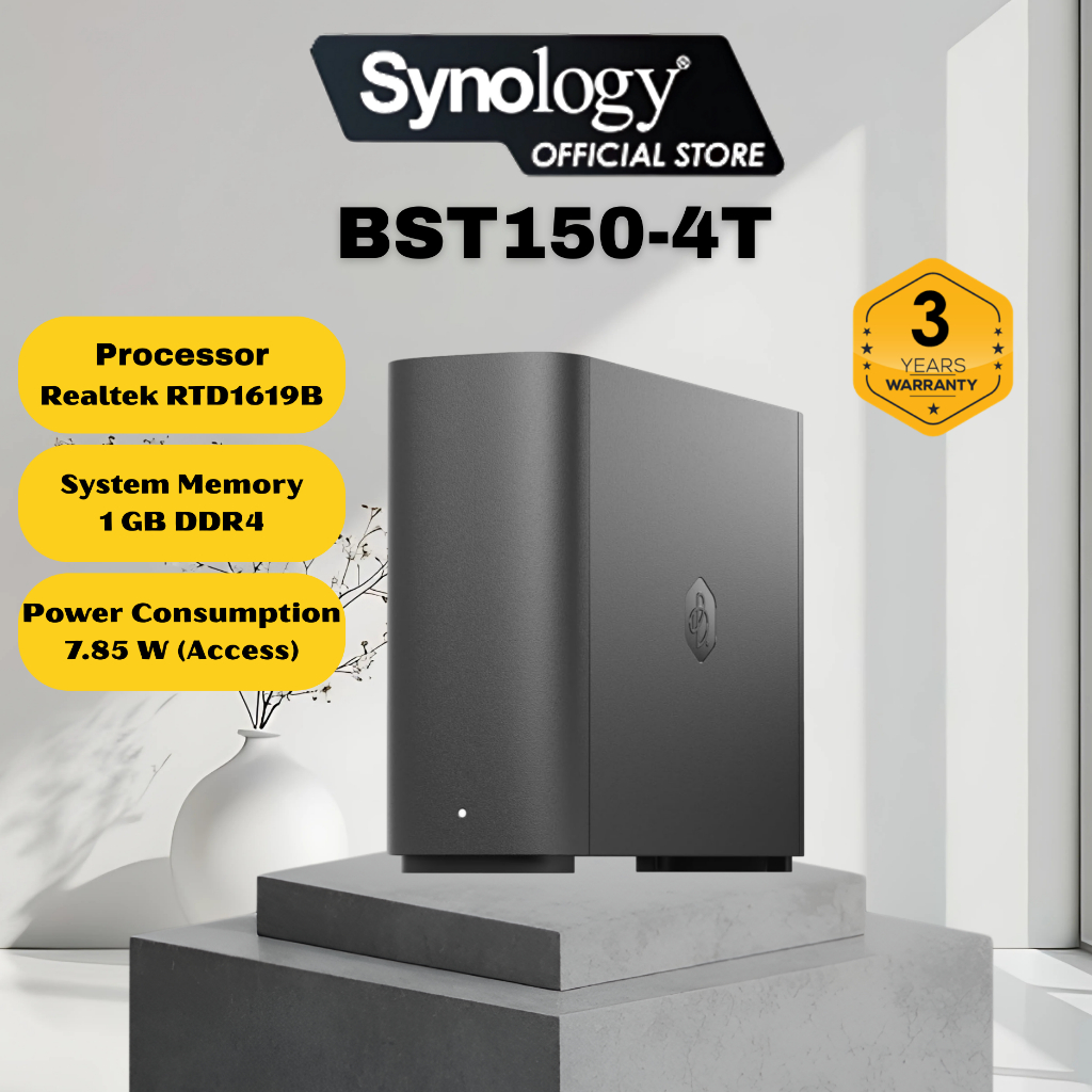 Synology BeeStation NAS BST150-4T 4TB/1BAY/USB-C/1.7GHZ-QC/1GB/1GLAN ...