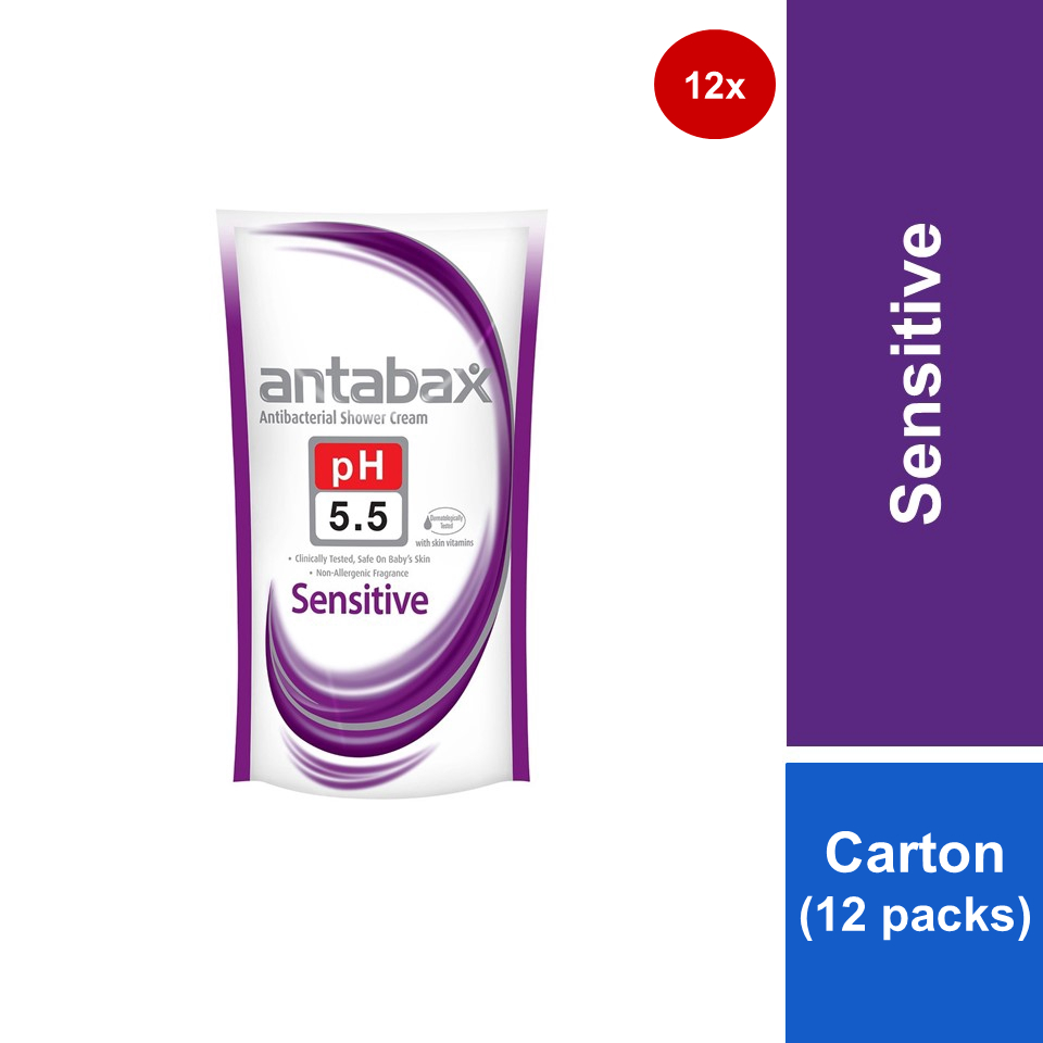 [Carton Deal] Antabax Sensitive Antibacterial Shower Cream 550ml x12s ...