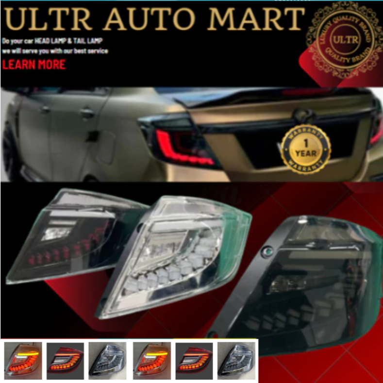 NEW MODEL DRAGON SCALE DESIGN PERODUA BEZZA TAIL LAMP LIGHT BAR RUNNING ...