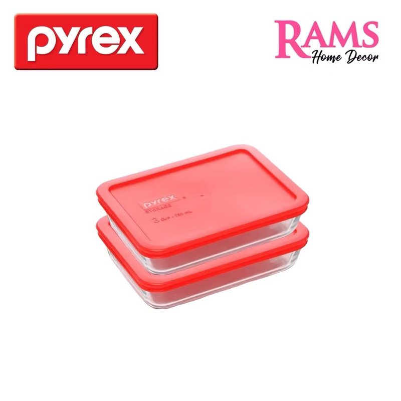 Pyrex 4pcs with caver Simply Store 750ML Rectangular Glass Food Storage ...