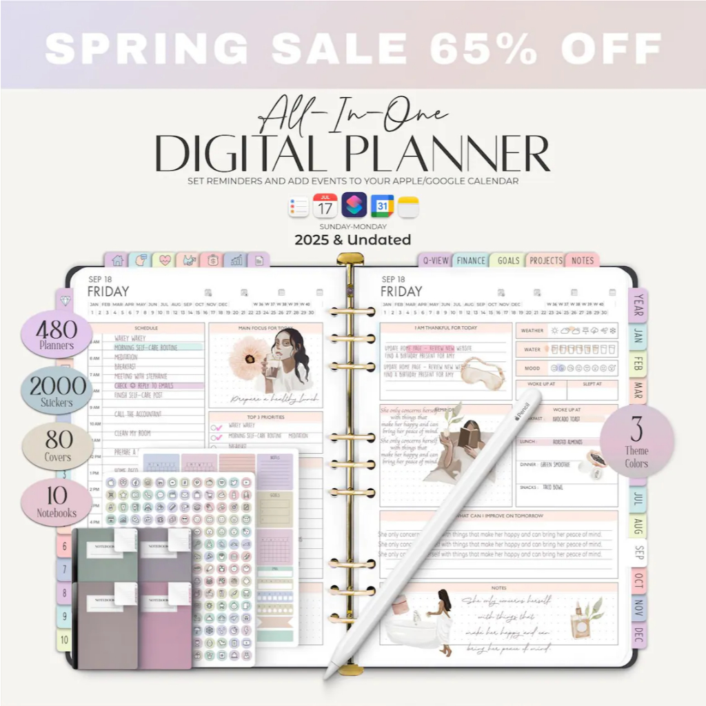 Digital Planner Bundle 2026 Dated Undated Digital Planner Goodnotes ...