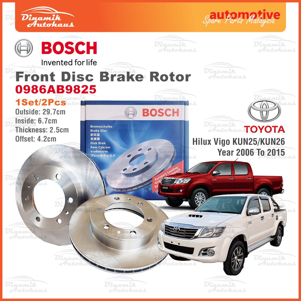 Toyota Hilux Vigo KUN25 KUN26 Year 2005 To 2015 Car Front Disc Brake ...