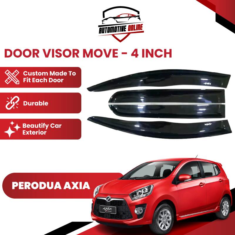 Perodua Axia 2014-2022 (4pcs/set) Door Visor Move Wind Deflector ...