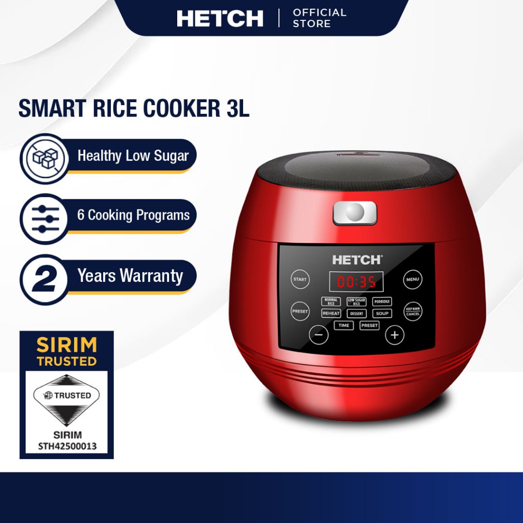 HETCH Low Sugar Smart Rice Cooker Periuk Nasi Kurang Kanji (3L) MTC ...