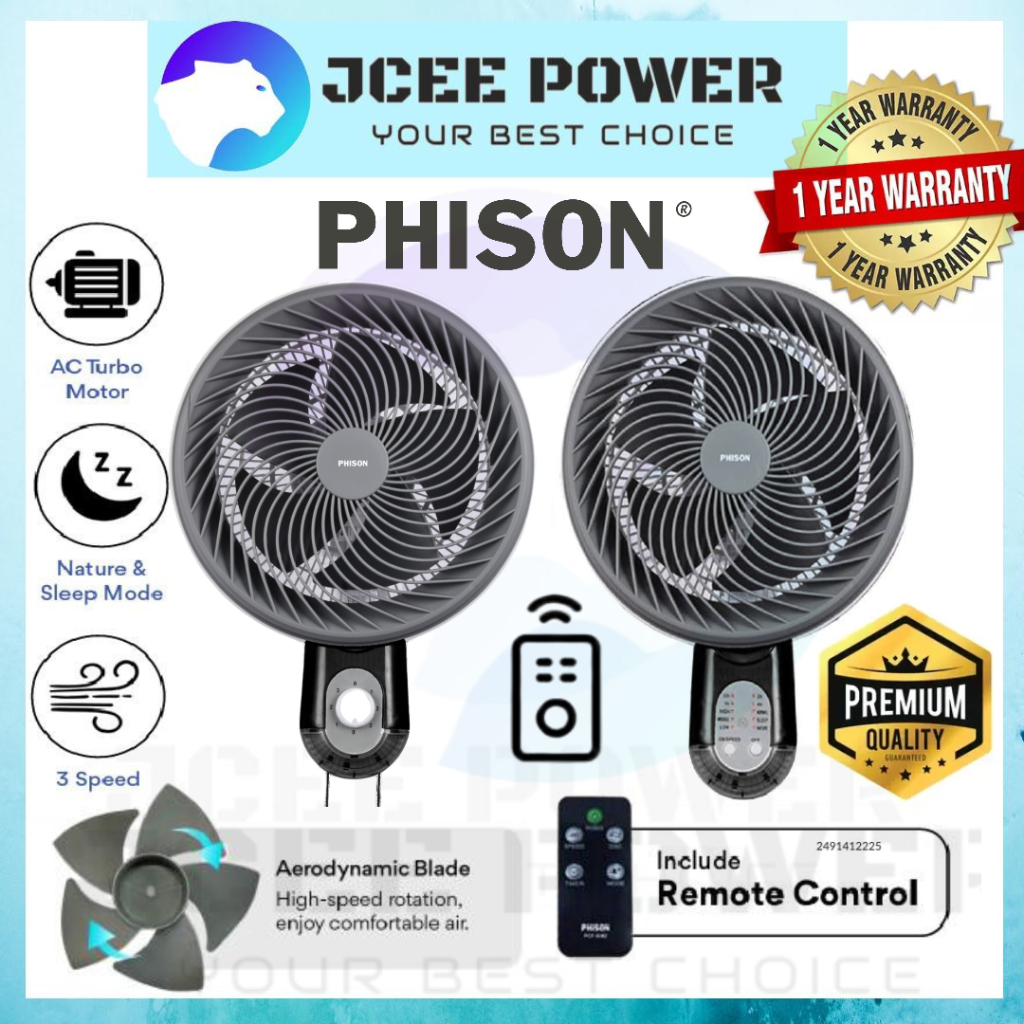 🔥Ready Stock🔥Phison Kipas Bulat Dinding Circulation Wall Fan 8