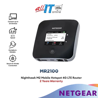 Netgear Nighthawk M2 Mobile Hotspot 4G LTE Router MR2100 - Download Speeds of up 2 Gbps