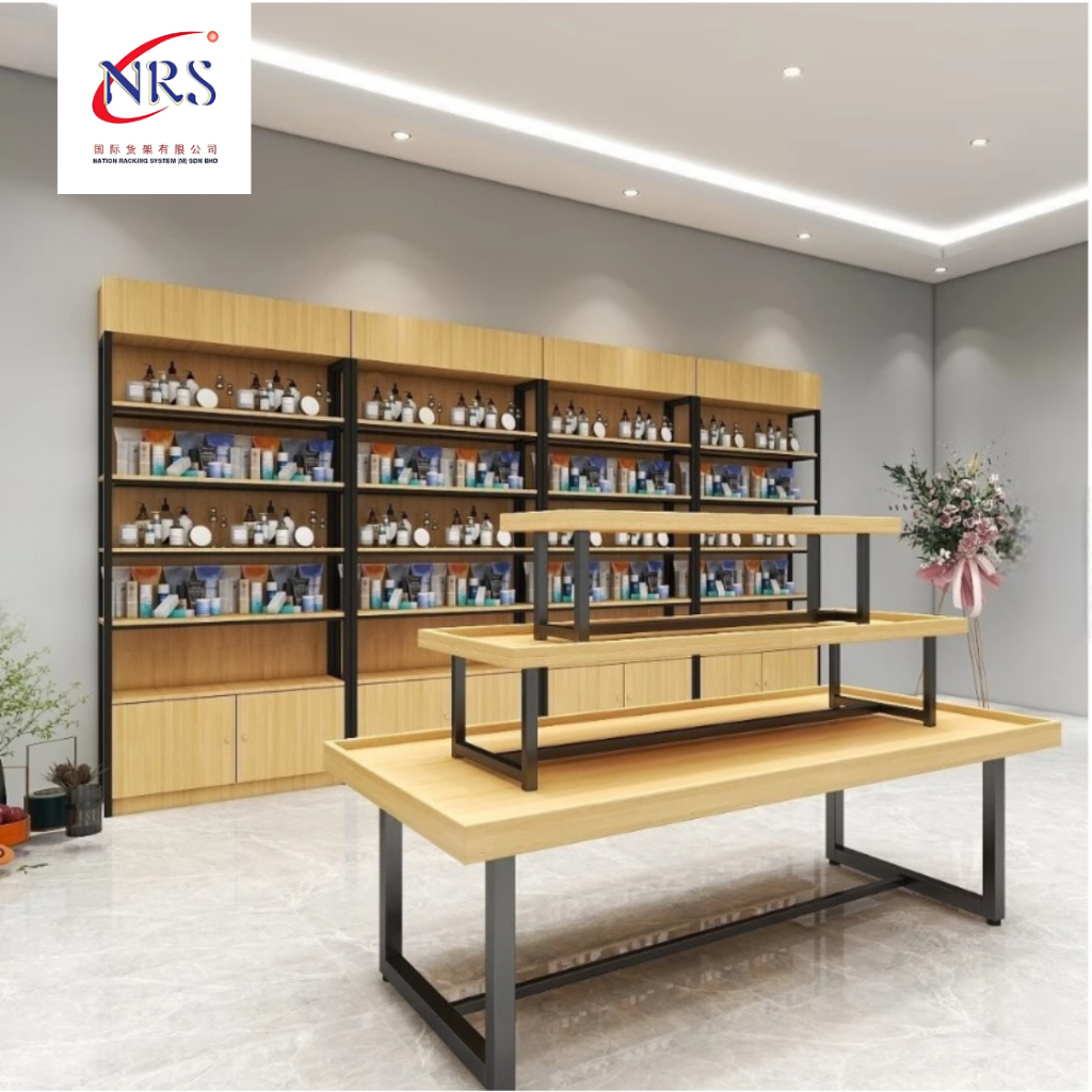FOUNTAIN TABLE ISLAND MULTI LAYER DISPLAY CABINET COSMETICS PROMOTION ...