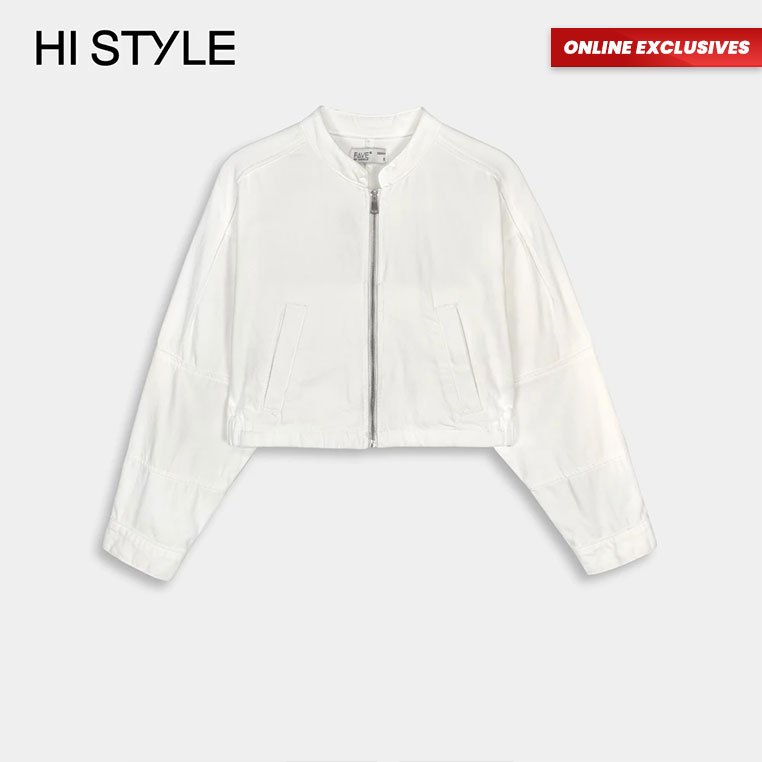[Online Exclusives] HI STYLE Women Long Sleeve Oversized Jacket - White ...