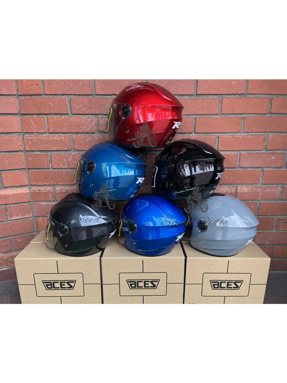 ACES R1 TOPI KELEDAR OPEN FACE HELMET (FREE Clear Visor) | Shopee Malaysia