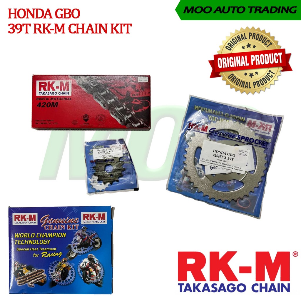 HONDA GBO RKM RK-M CHAIN KIT / SPROCKET SET | Shopee Malaysia
