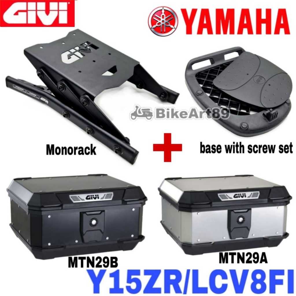 GIVI Monorack Yamaha Y15ZR LC135 V8 FI Box Matterhorn Aluminium MTN29A ...