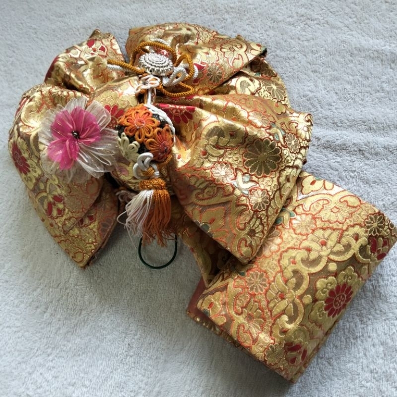 Kimono Ribbon Belt Set Gold Japanese Traditional Vintage | Shopee Malaysia