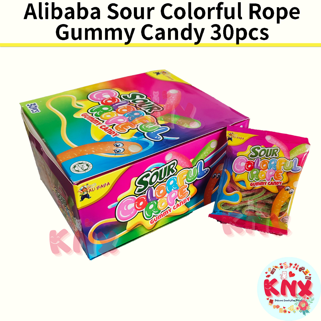 Ali Sour Colorful Rope Gummy Candy 30pcs | Shopee Malaysia