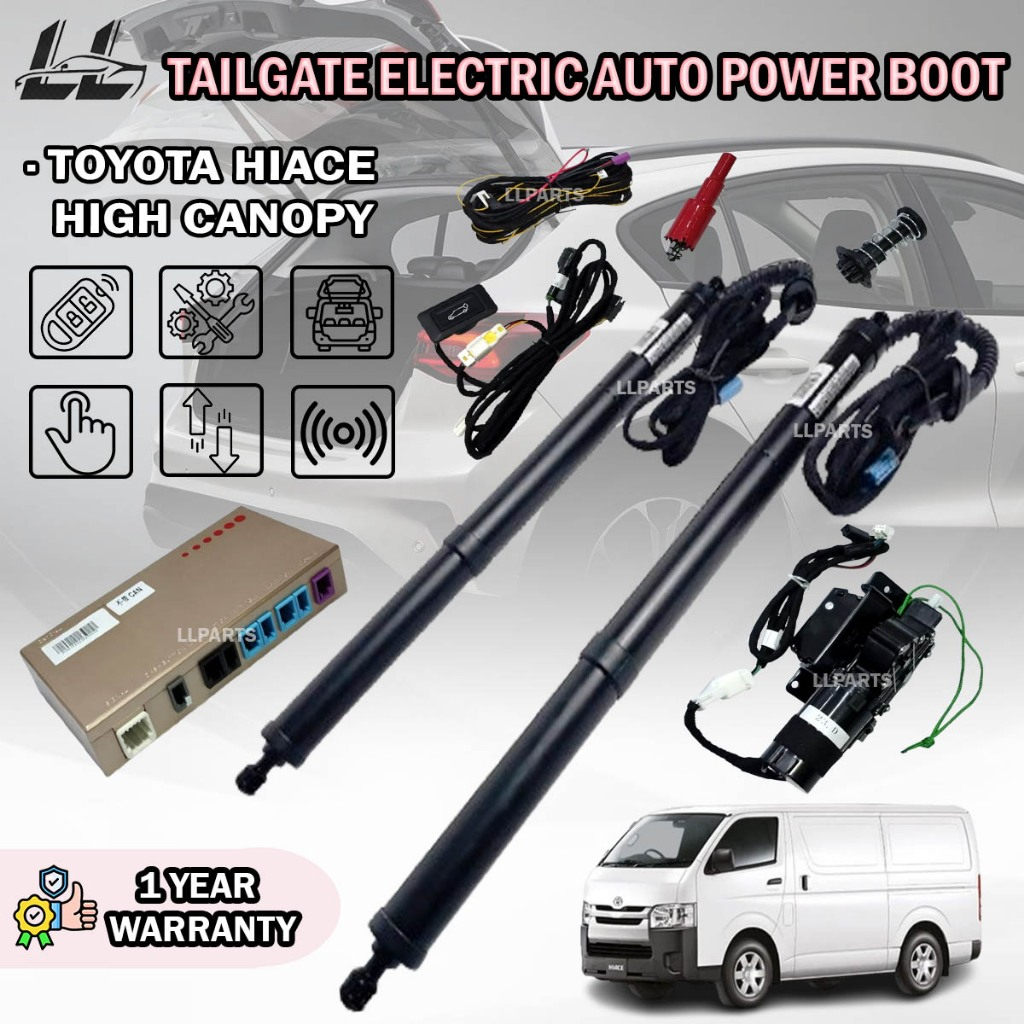 Toyota Hiace High Canopy Plug & Play Electric Auto Tailgate Power Boot ...