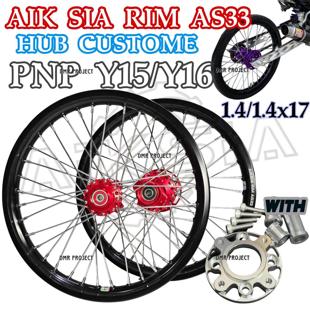 AIK SIA PNP Y15/Y16 ALLOY RIM HUB CUSTOM (WITH ADAPTER SPROCKET YAMAHA ...