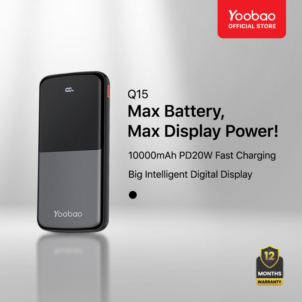Yoobao Powerbank Q15 10000mAh Quick Charge (PD20W, QC18W, SCP22.5W ...