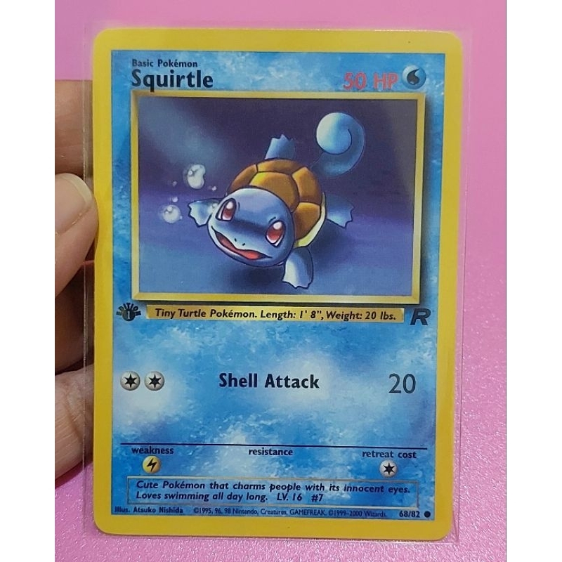 Pokemon TCG - Vintage 1999 Squirtle 1st Edition, Team Rocket | Shopee  Malaysia