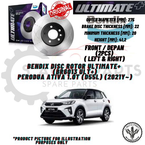 PERODUA ATIVA 1.0T (D55L) / TOYOTA VIOS NGC102 (FRONT 2PCS ) 100% ...